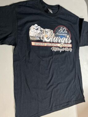 Sturgis 2020 Motorcycle Rally T-Shirt Men’s M Black 80th Anniversary Graphic Tee